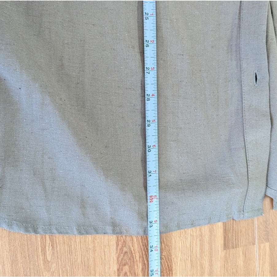 Nordstrom Oversized Cover-Up Shirt Dress Womens M Olive Covert Long Sleeve NWT