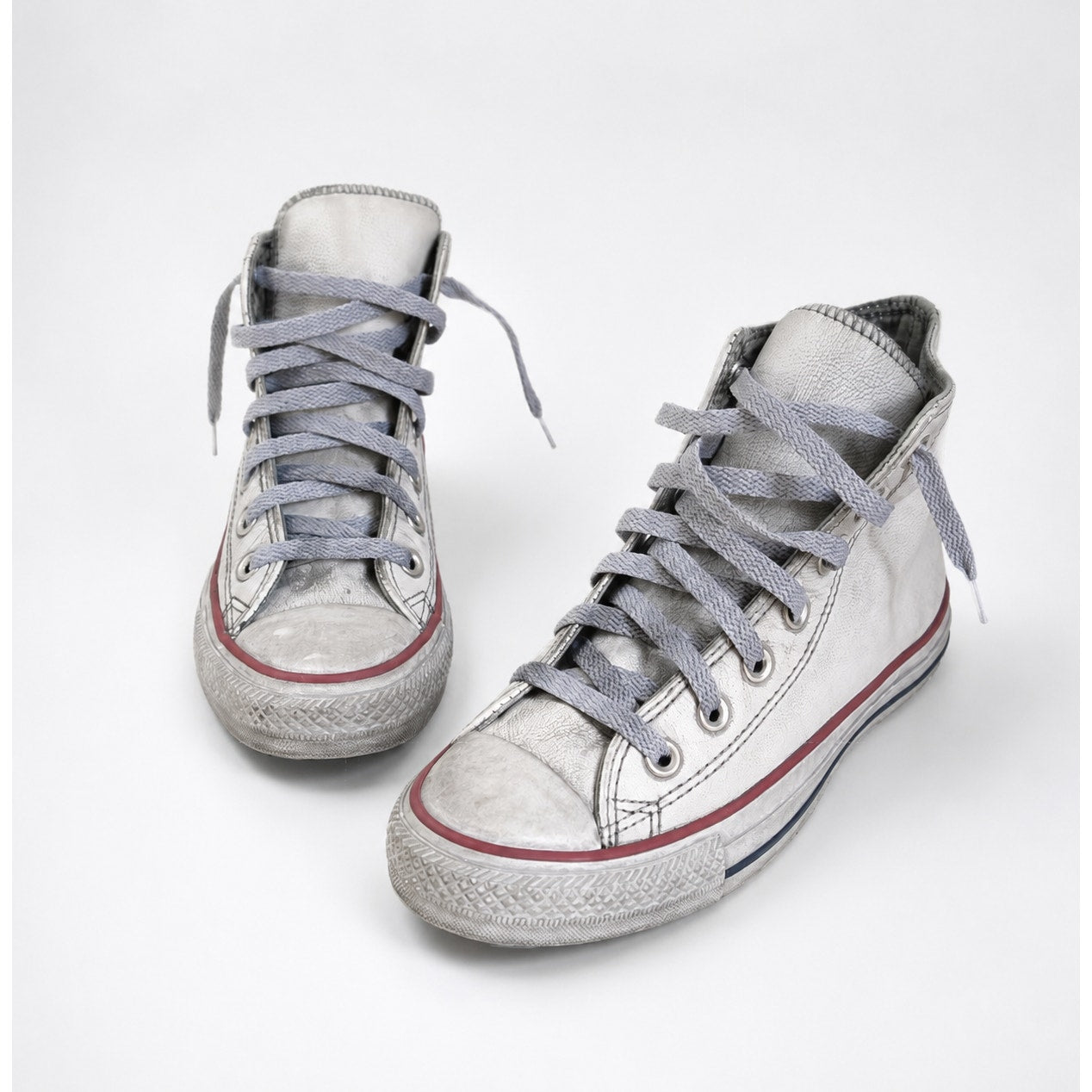 Converse CTAS HI Leather LTD Sneakers in Smoke Color, size W7/M5