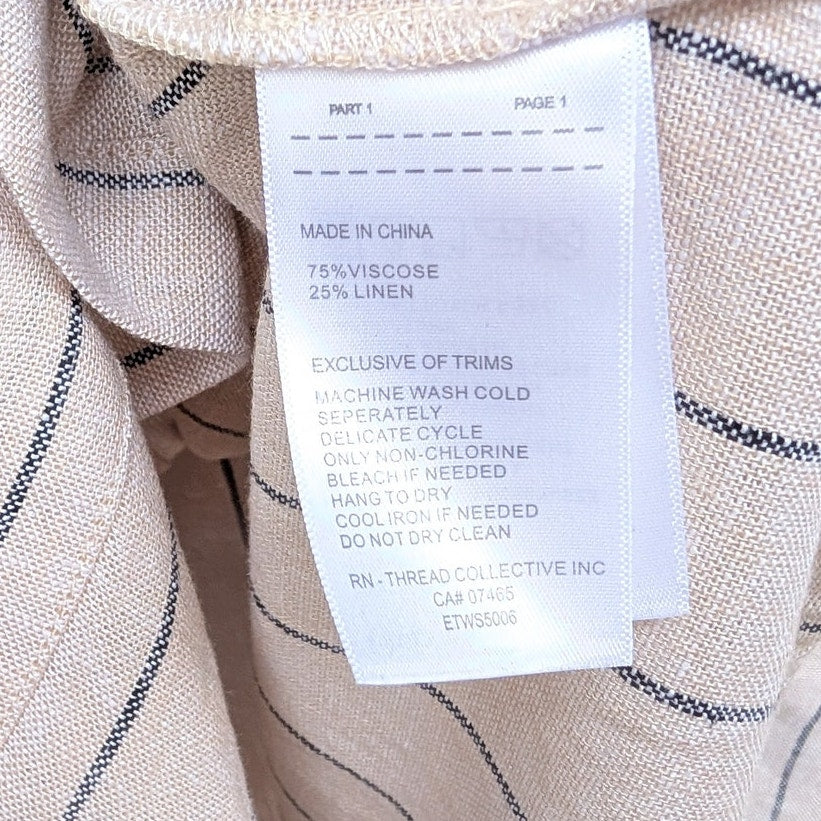 Ellen Tracy Linen-Blend Shirt and Linen-blend Cropped Cargo Pants, size L