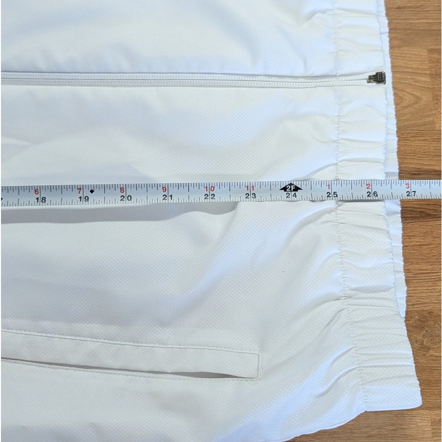 Lacoste Sport Water-Resistant Tennis Track Jacket Size S White Logo Full Zip