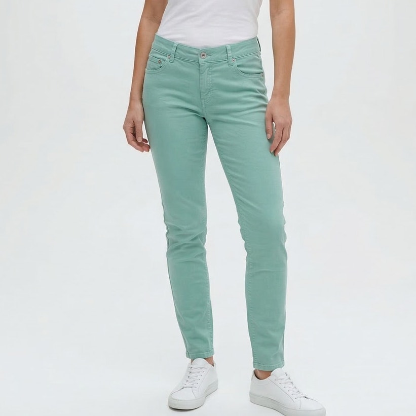 Care Label Cigar 137 Crossover 433 Jeans Womens 31 Mint Green Slim Fit NWT