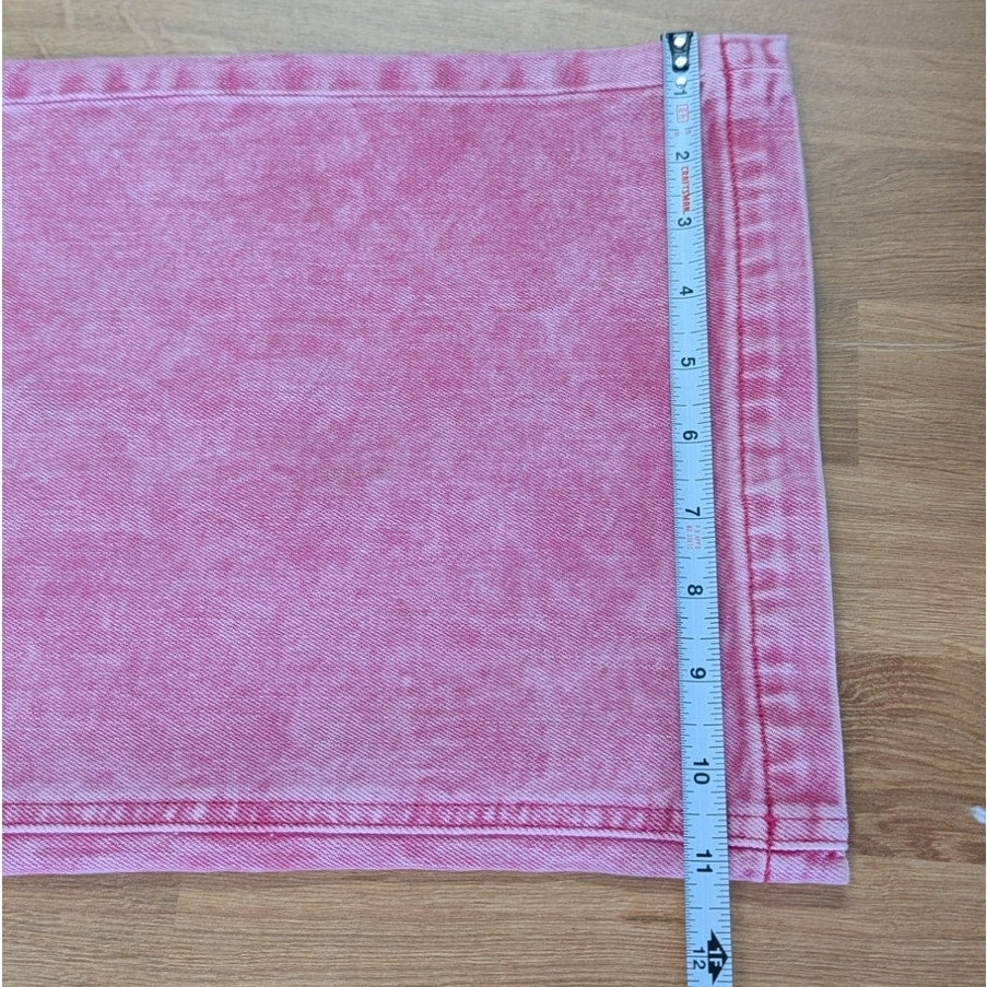 Gap High-rise Stride Ankle Jeans Womens 29/8T Sugar Pink Denim Wide Leg