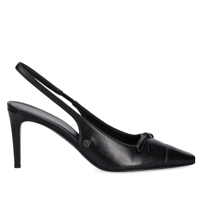 Anine Bing Leather Heels Freya Slingbacks Womens EU 39/US 9 Black Slip-On NWOT