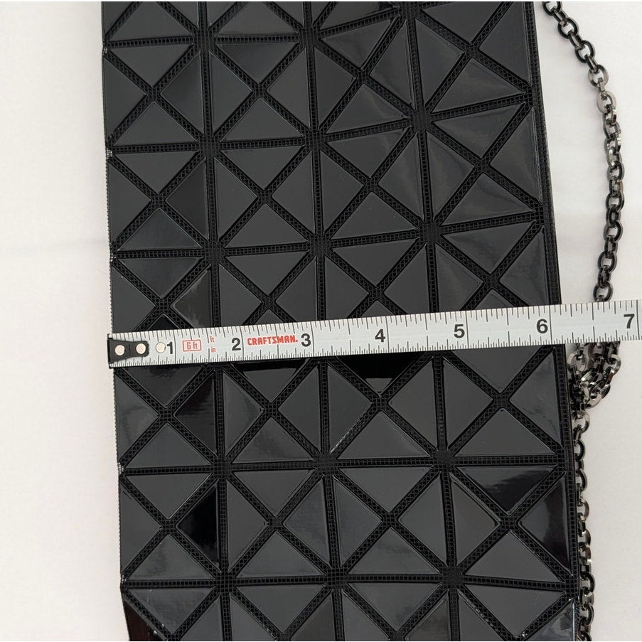 Bao Bao Issey Miyake Prism Chain Clutch Black PVC Shoulder Bag