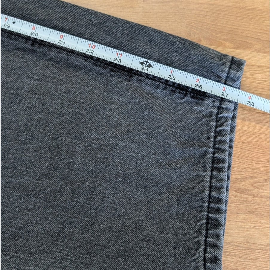 Big H Jeans Womens L Black/Gray Denim High-rise Tapered Leg Ankle