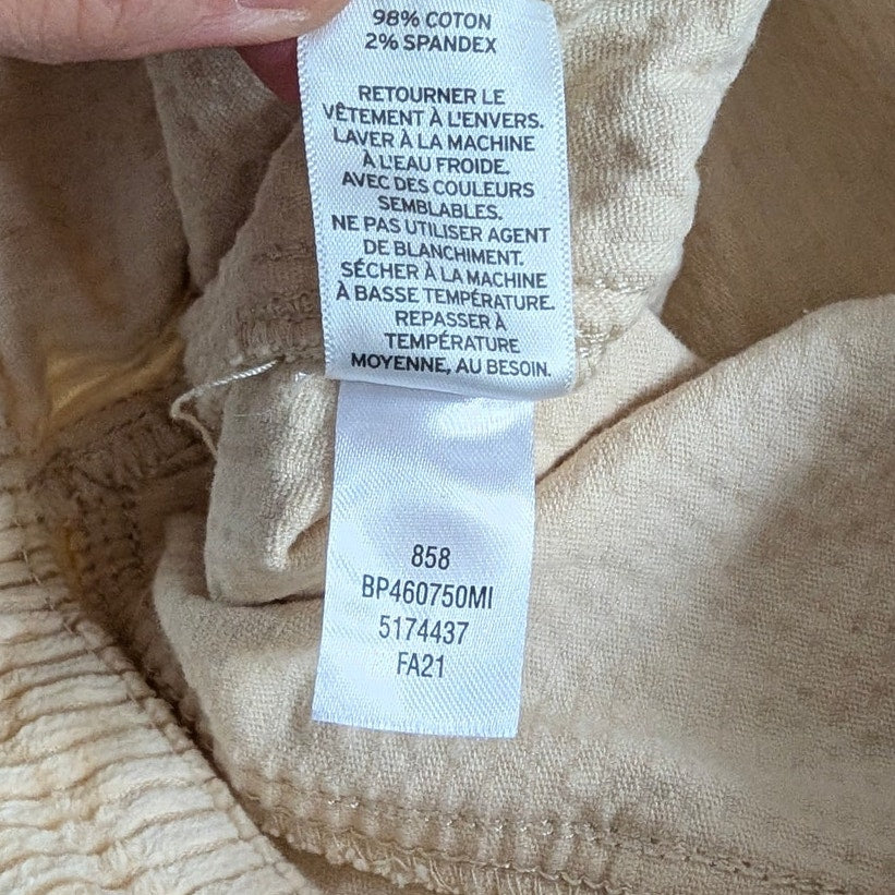 BP. Corduroy Cargo Pants Womens 26 Yellow High-rise Utility Wide Straight Leg