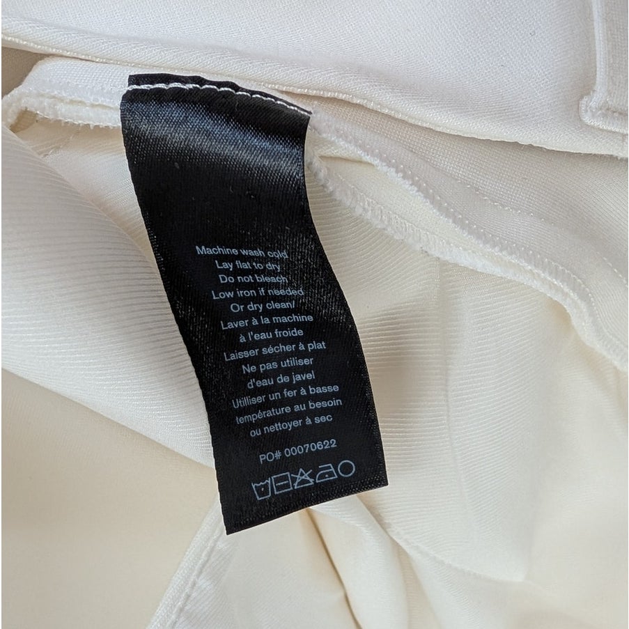 Rag & Bone Irina Ponte Shorts Womens XL White Jersey Pleated High-rise Bermuda