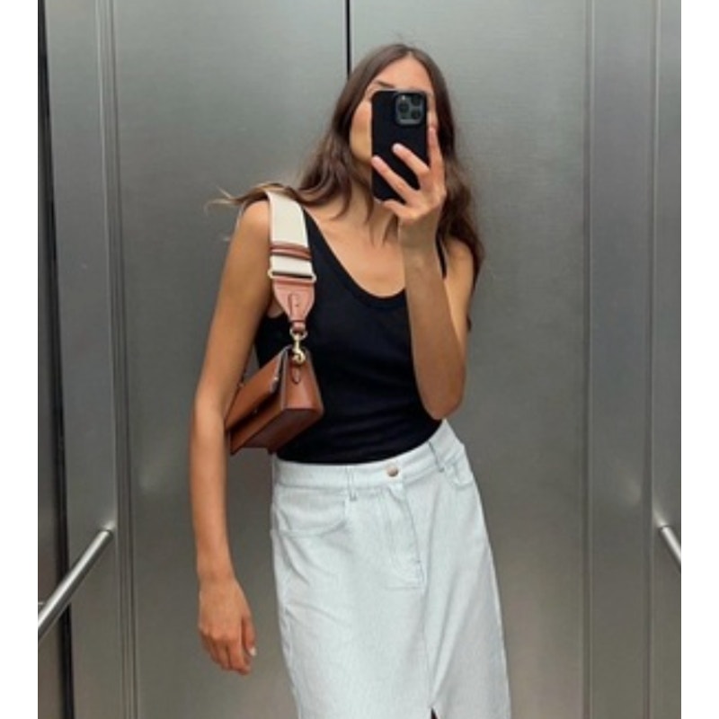 Zara 6587/310 Trendy Brown Faux Leather Mini Bag Shoulder Strap