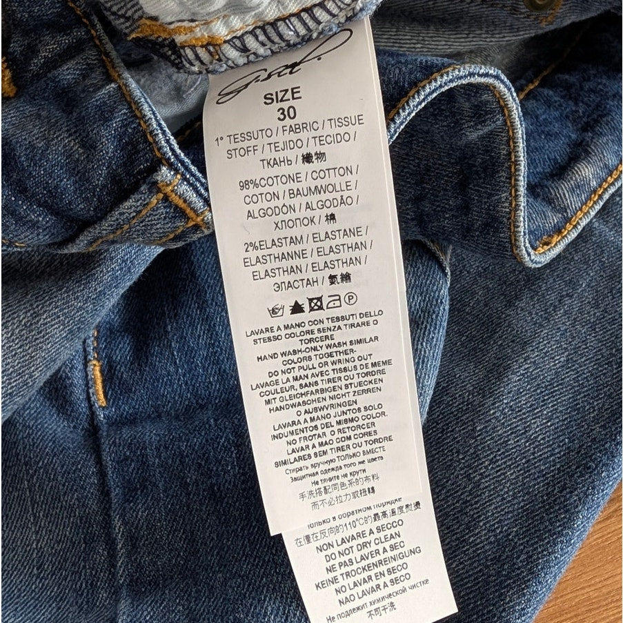 G.sel Milano Victoria Denim Pants Womens 30 Blue Mid-rise Slim Skinny Leg NWT