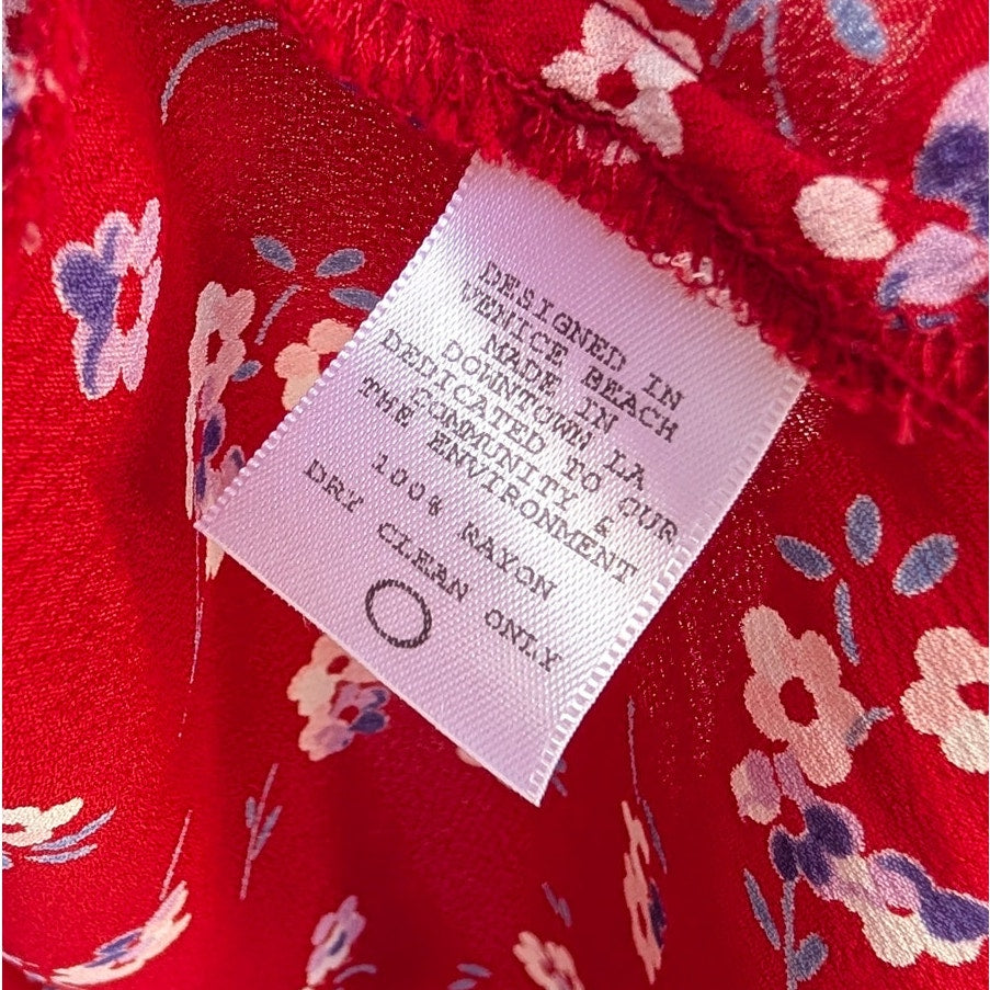 Flynn Skye Nadia Tiered-flounce A-line Midi Skirt In Ciao For Now, size L