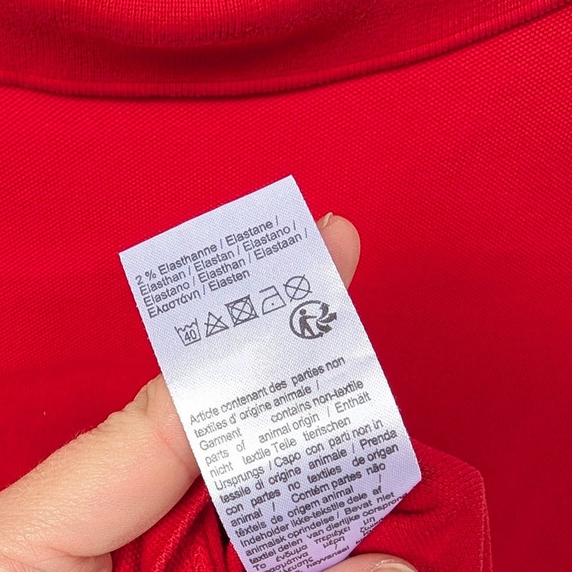 Lacoste Red Slim Fit Short Sleeve Polo T-Shirt in Petit Piqué, size EU38/US2