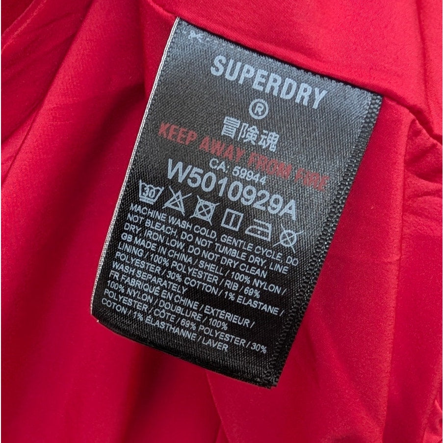 Superdry Red Classic Varsity Baseball Logo Sportwear Jacket, size 4