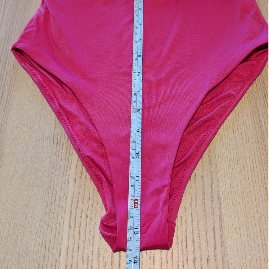 Zara Balloon Swim Bikini Set Womens M Ruffle Sleeveless Top & High Waist Bottoms