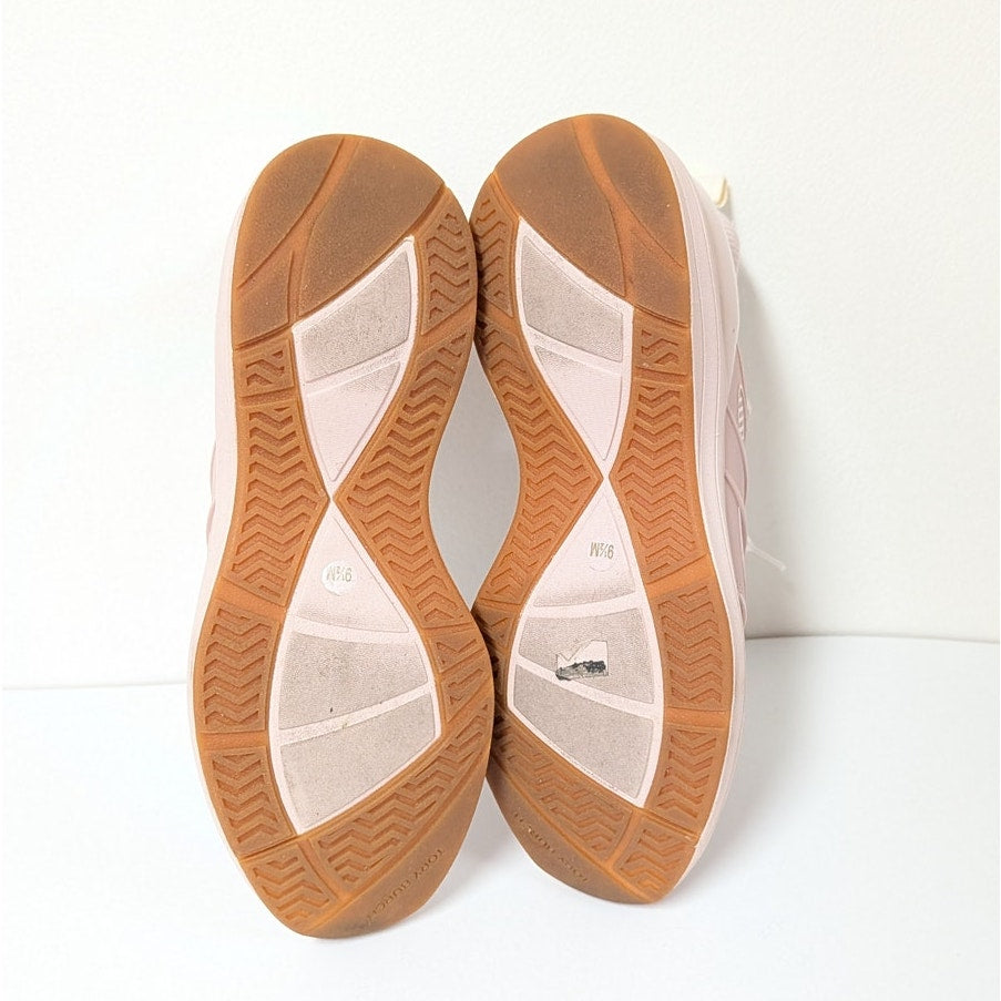 Tory Burch T Sock Runner Sneaker Womens 9.5M Pink Lace-up Low Top Trainers