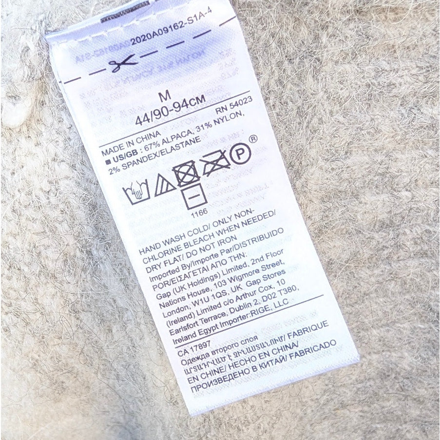 Banana Republic Vernice Ombre Alpaca Blend Striped Long Sleeve Sweater, size M