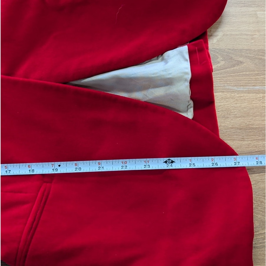 Theory Cinched Blazer J0804105 Womens 4 Bright Red Velvet Single-breasted NWT