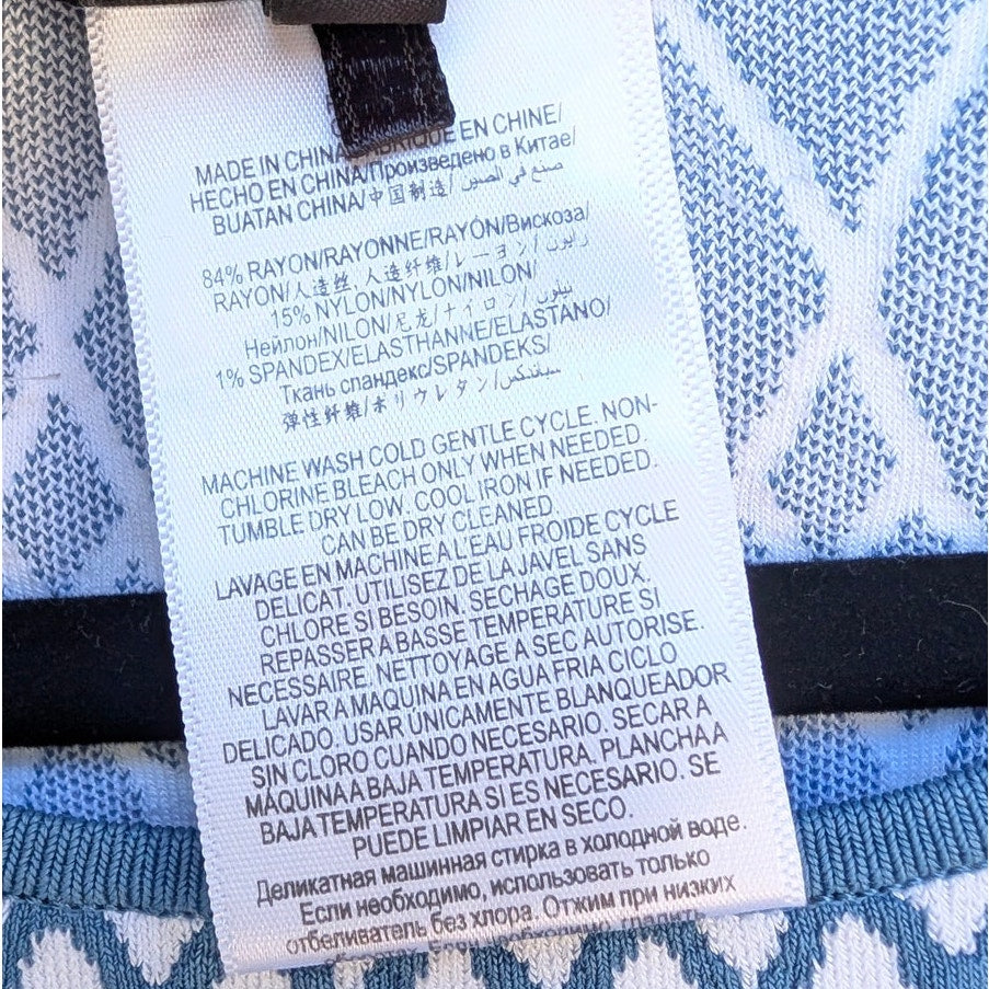 BCBGMAXAZRIA Elena Dress Womens XS Sleeveless Geometric Print Bodycon Mini