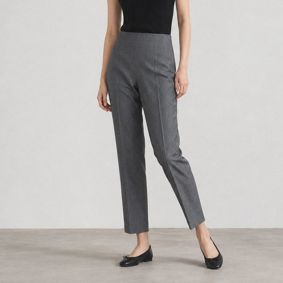 Ralph Lauren Pants Womens 6 Gray Wool High-rise Tailored Ankle Dress