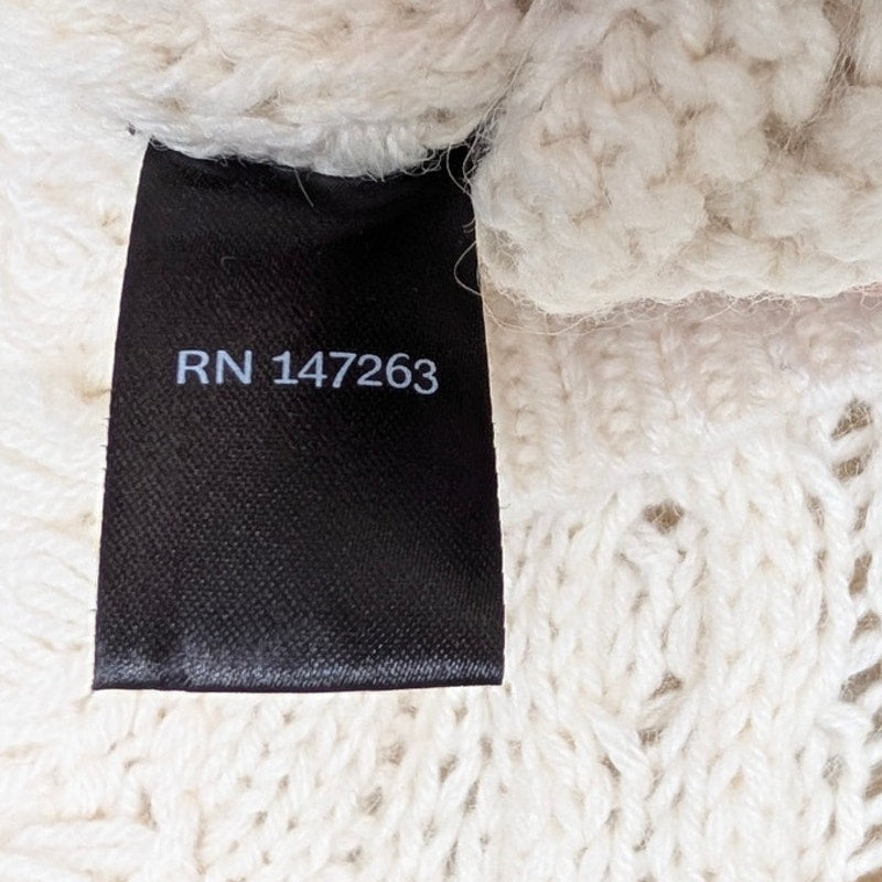Eleven Six Nyla Sweater Womens S Ivory Alpaca/Wool Knit Crewneck Long Sleeve