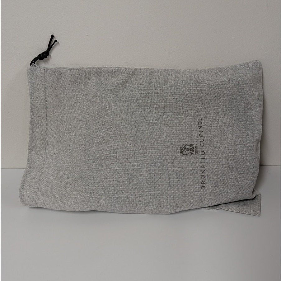 Brunello Cucinelli Green Suede Leather Pouch Cosmetic Bag Rare Womens Zipper
