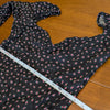 AFRM Black Floral Print Trixie Long Ballon Sleeve Midi Maxi Dress, size M