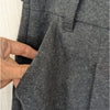Comptoir des Cotonniers Wool Blend Tapered Cropped Pleated Banana Trousers L