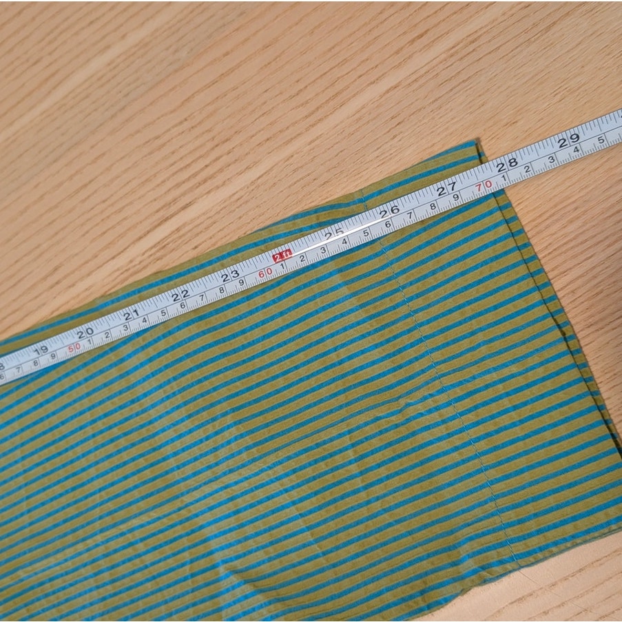 Seventy Pants Womens IT42/S Blue/Green Striped Cotton/Silk Mid-rise Ankle NWT