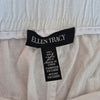 Ellen Tracy White Linen Blend Drawstring High-rise Cropped Wide Leg Pants, size L