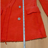 Zara Blazer Womens S Coral Tweed Gems Button Double-breasted Long Sleeve
