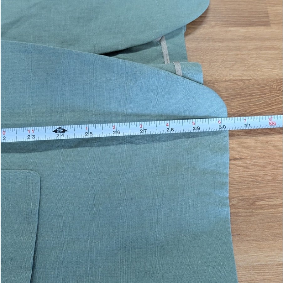 Theory Galena Boxy Oversized Linen Jacket Blazer Womens M/L Green Leaf NWT