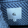Goop G. Label Bessie Navy Cotton Check Button-Down Long Sleeve Shirt, size 0