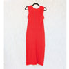 House Of Harlow Orange Red High Neck Crochet Sleeveless Maxi Midi Dress, size L