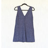 Theory Linen Dress Womens S Navy Sleeveless Deep V-neck Shift A-line Mini
