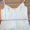 LPA Janelle Mini Dress Womens XS White Poplin Eyelet Ruffle Sleeveless