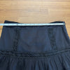 Charo Ruiz Ibiza Hortens Lace Mini Skirt Womens L Black Ruffle A-line Cotton