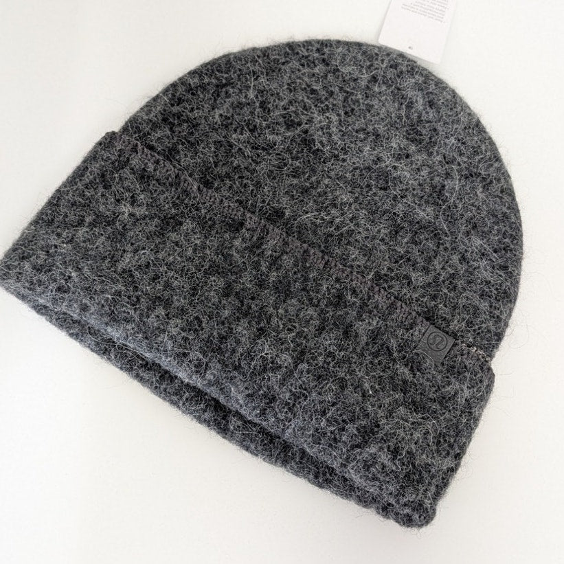Lululemon Alpaca Wool-Blend Beanie Hat Unisex S/M Dark Gray NWT