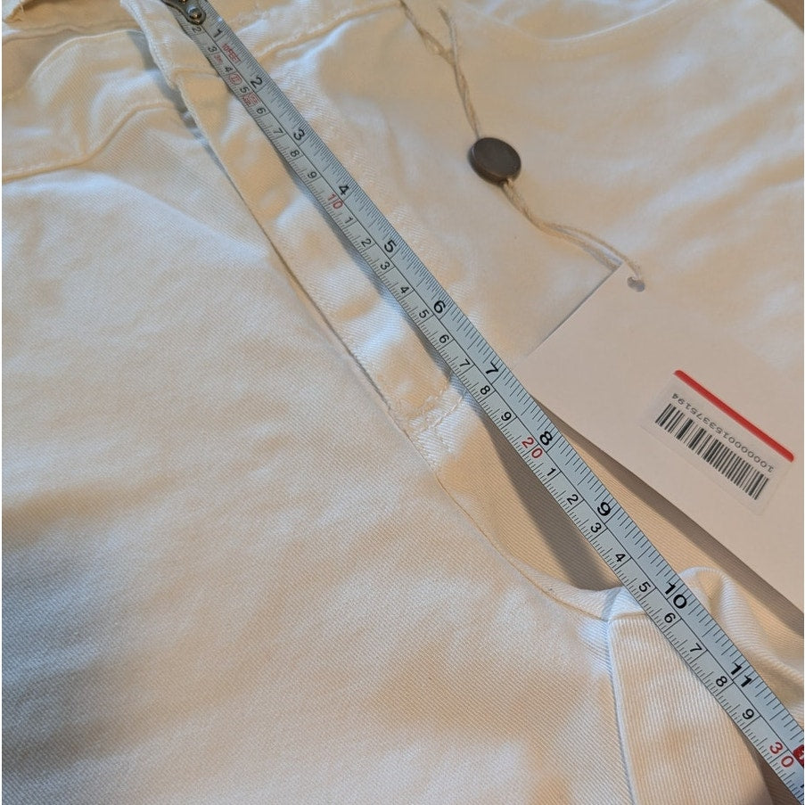 Blugirl Blumarine Jeans Womens 8 White Denim Mid-rise Slim Straight Leg NWT