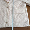 J.Crew Quilted Lady Classic Fit Cream Shirt Jacket with PrimaLoft®, size M