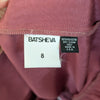 Batsheva Short Prairie Mini Dress in Raspberry Moiré Womens 8 3/4 Sleeve Mock
