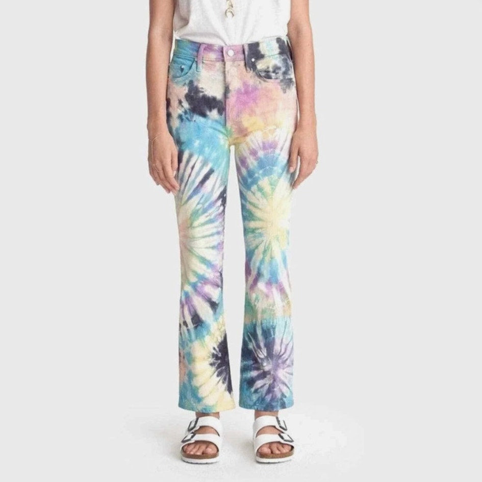 NWT Mother Superior The Tripper Swirling Secrets Tie Dye High Waist Jeans, sz 25
