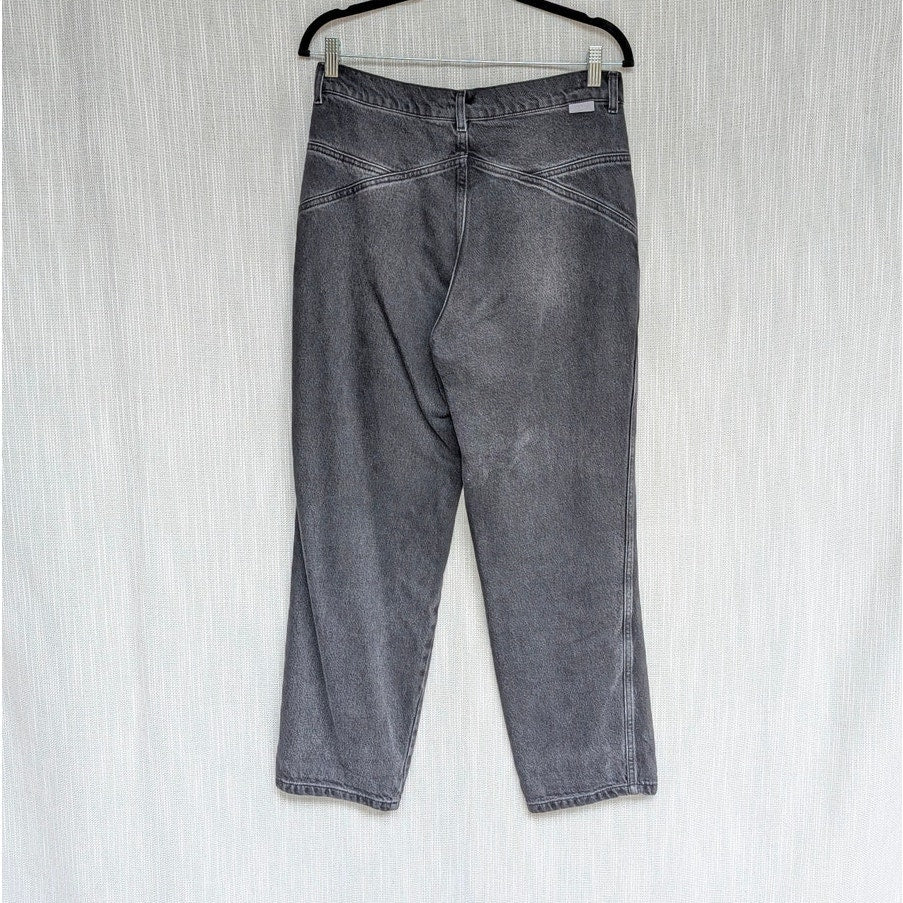 Boyish The Timmy Ultra High-Rise Straight Jeans Womens 29 Black Denim Ankle