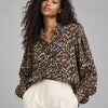 The Great The Cove Leopard Print Cotton Button-Down Shirt Size 2 M
