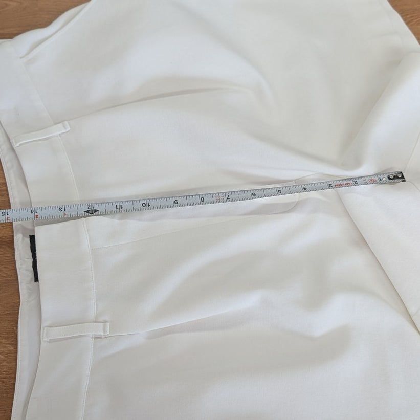 Rag & Bone Irina Ponte Shorts Womens XL White Jersey Pleated High-rise Bermuda