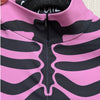 Candy Catz BnW Bossy Skeleton Costume Womens M Purple OP Long Sleeve Jumpsuit
