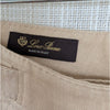 Loro Piana Linen Bermuda Shorts Womens 40/US4 Beige High Waist Wide Leg
