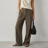 NWT Mango MNG Selection Orchid Linen Blend Straight Wide Leg Pants, size 4