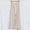 AEL Amy Enjoy Life Pants Womens S Cream Irregular High-waisted Wide-leg Trousers
