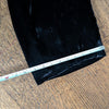Swing Black Velvet Silk Blend Mid-rise Wide Leg Ankle Trousers Pants, size FR 40