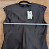 Ted Baker Frasia Asymmetrical Midi Dress Womens 2/US 6 Black Short Sleeve NWT