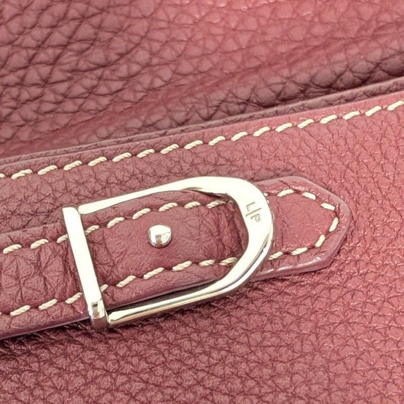 Loro Piana Wine/Burgundy 100% Lambskin Leather Small Bag